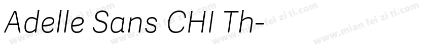 Adelle Sans CHI Th字体转换